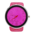 Pink glass hard silicone watch sporty style